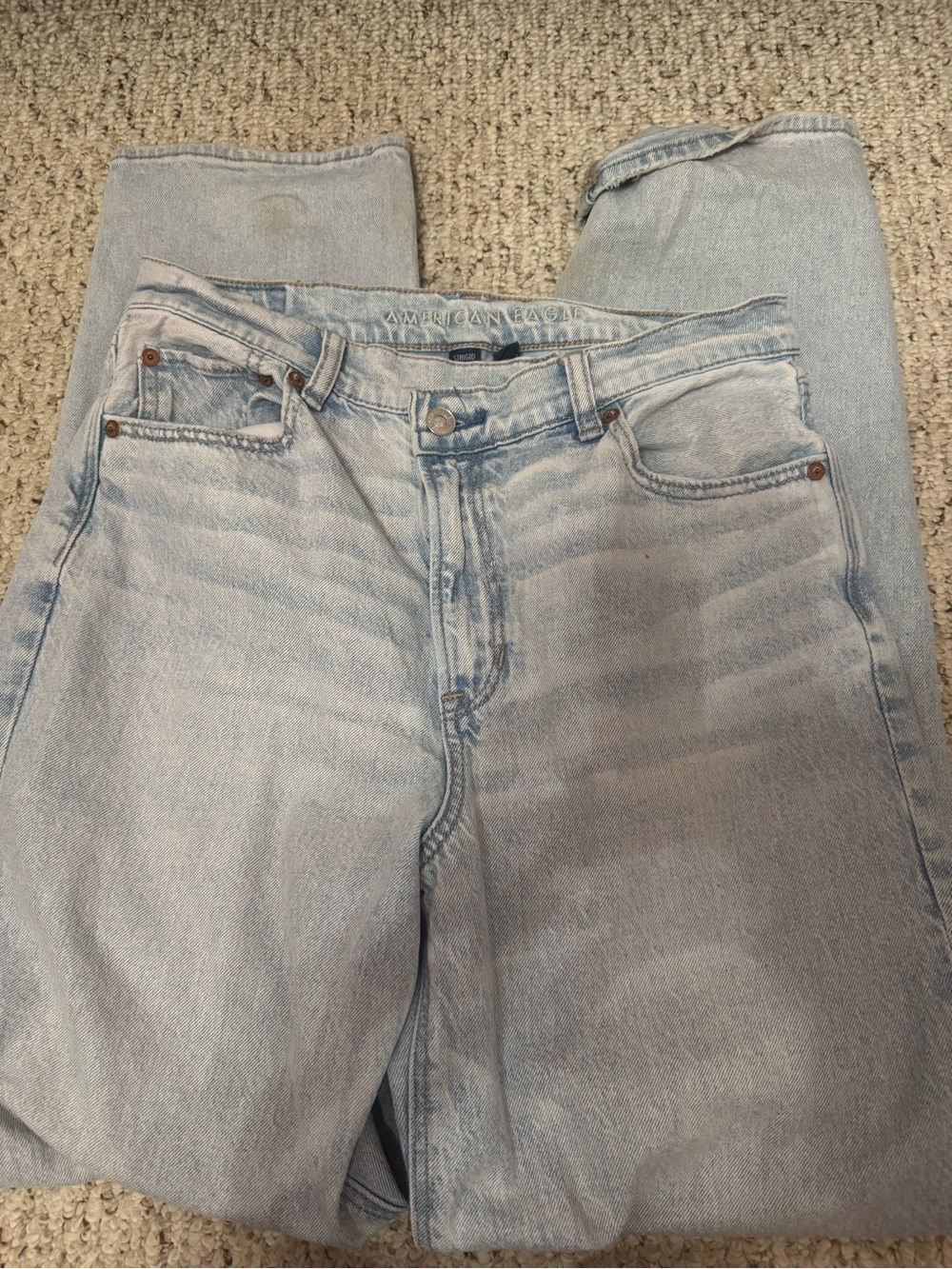 American Eagle Outfitters Light Blue Straight Leg Jeans
